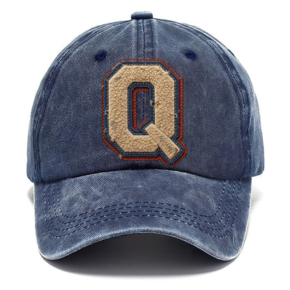Varsity Chenille Q Monogram Classic Cap – Twilight Navy