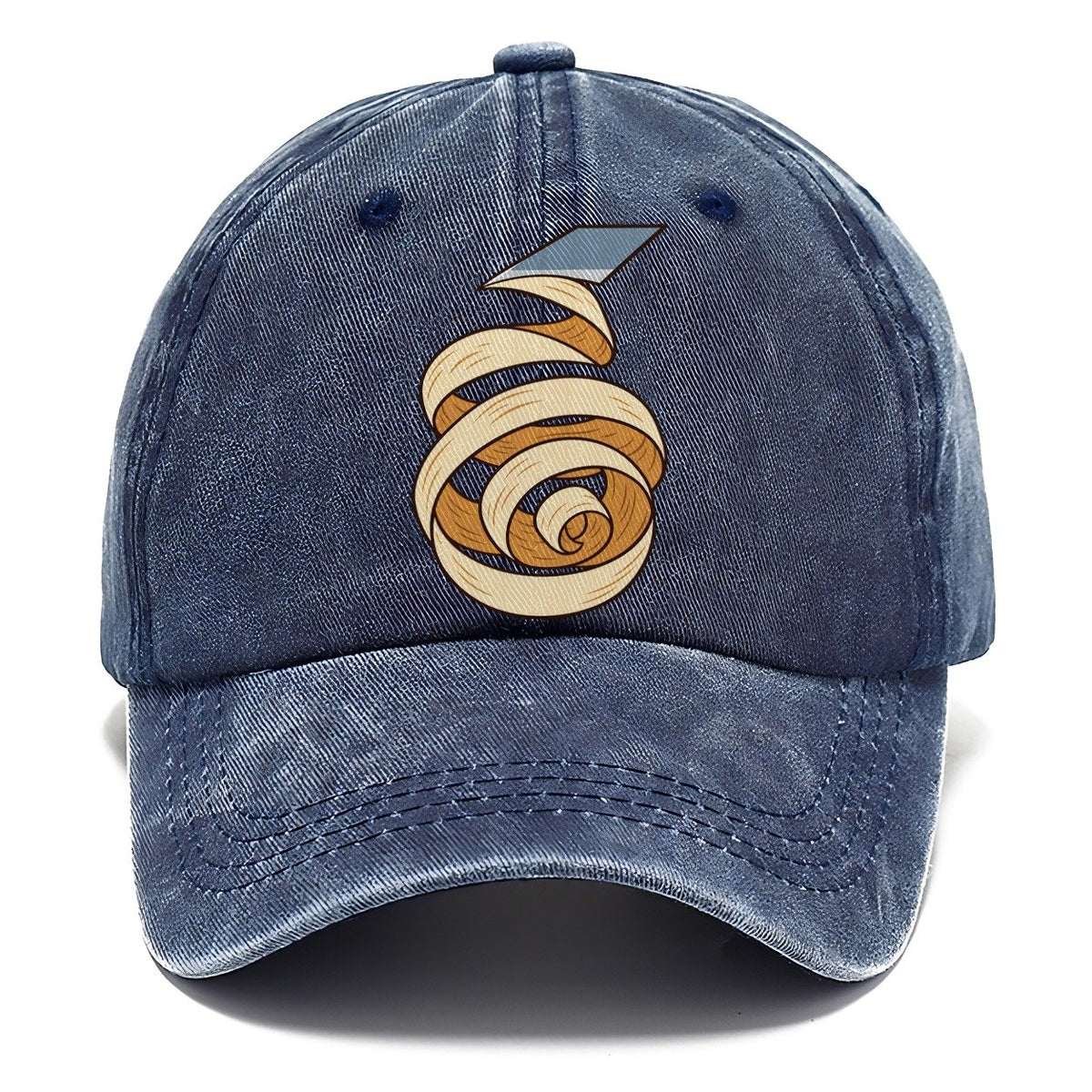 Wood Shaving Spiral Woodworking Classic Cap – Twilight Navy