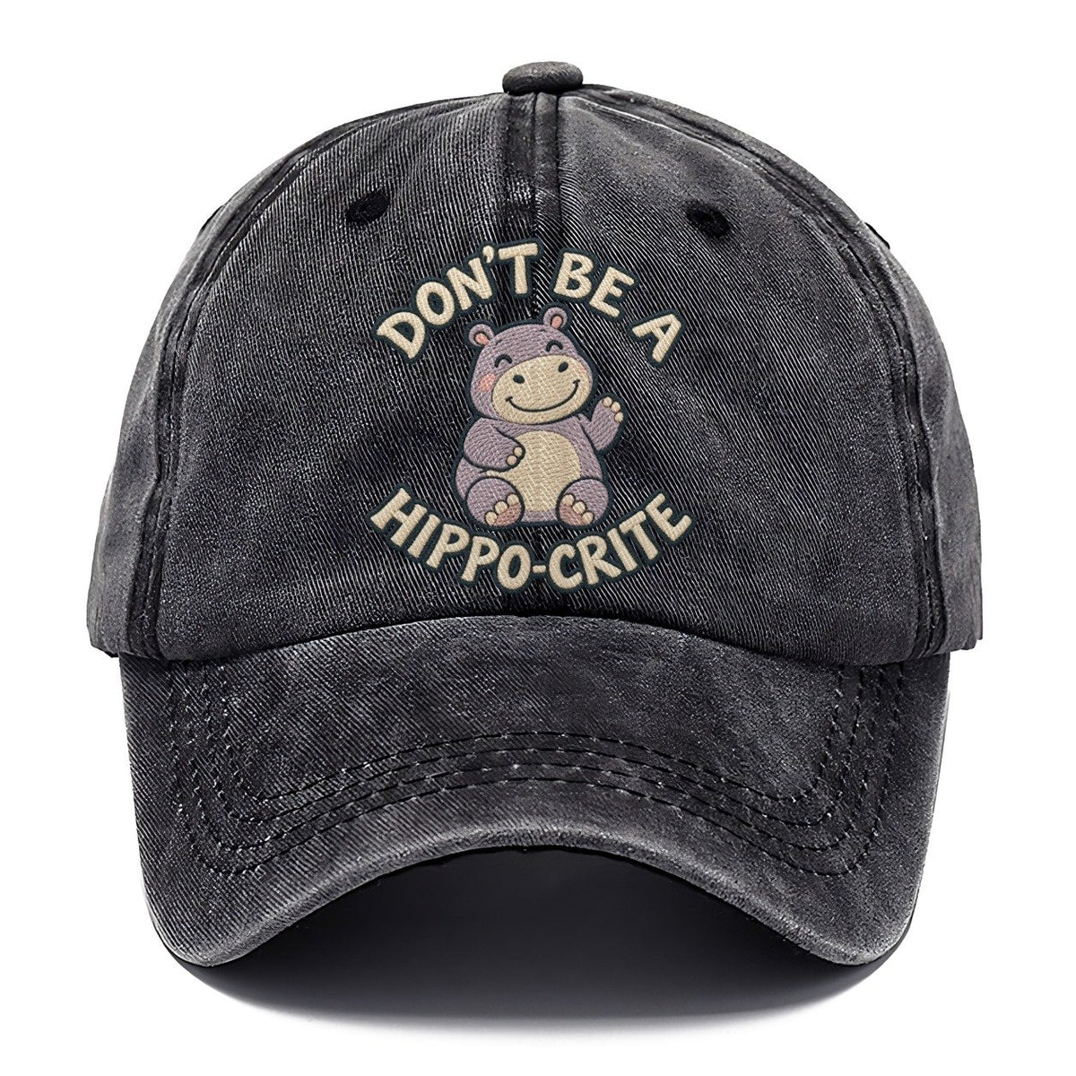 Hippo Animal Puns Classic Cap – Graphite