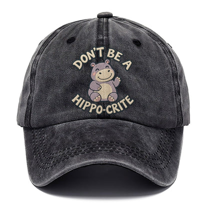 Hippo Animal Puns Classic Cap – Graphite
