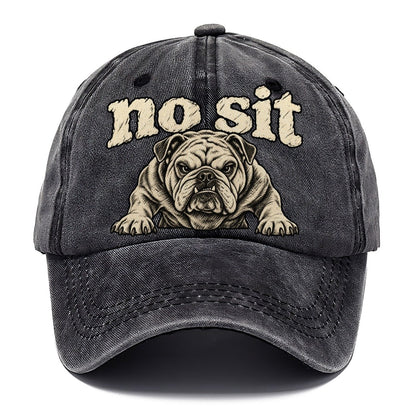 A Stocky Bulldog Planted Square On Braced Front Legs Head And Chest Only Bark For Me Classic Cap – Graphite