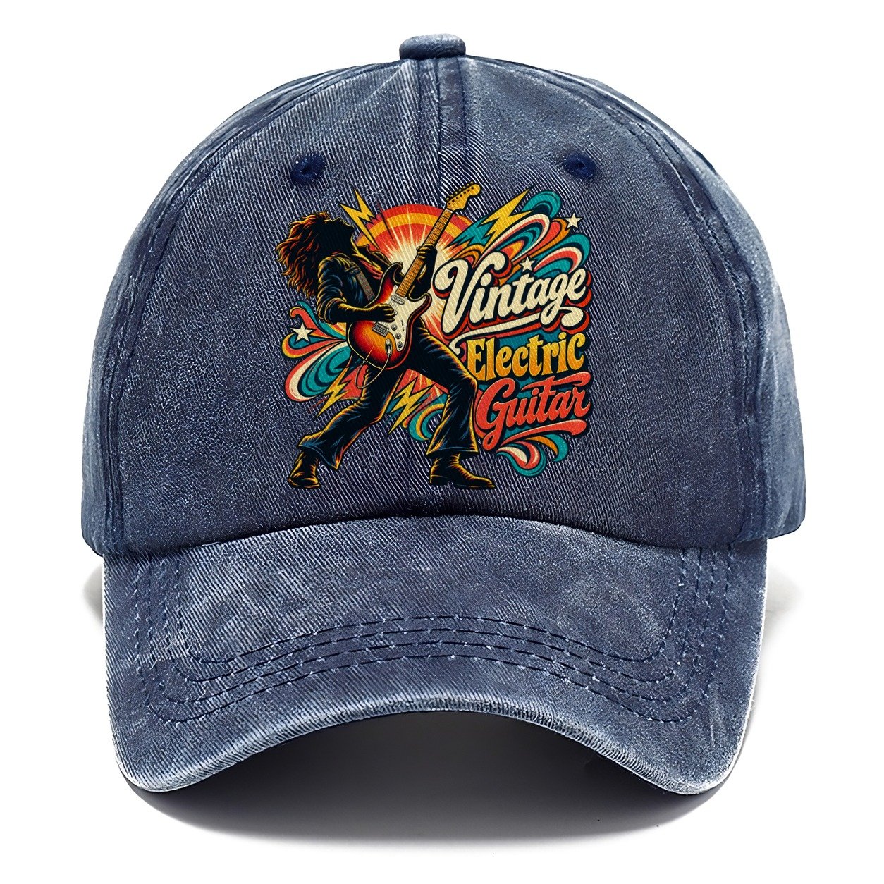 Vintage Electric Guitar Music Instruments Classic Cap – Twilight Navy