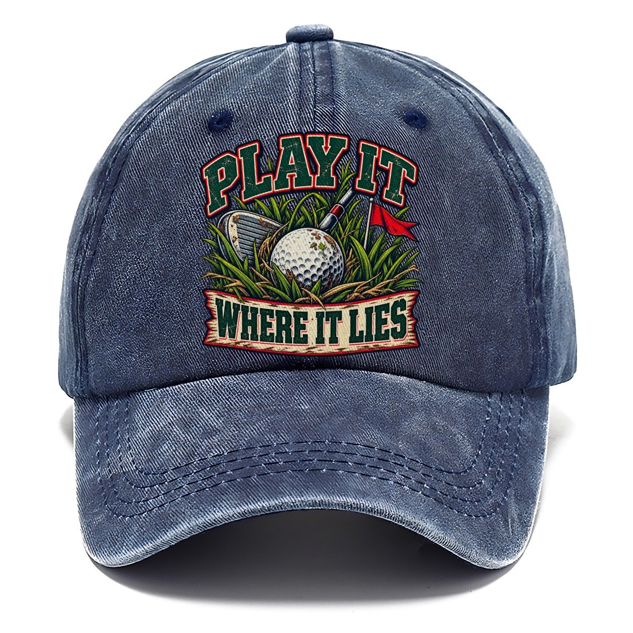 Play It Where It Lies Golf Life Classic Cap – Twilight Navy