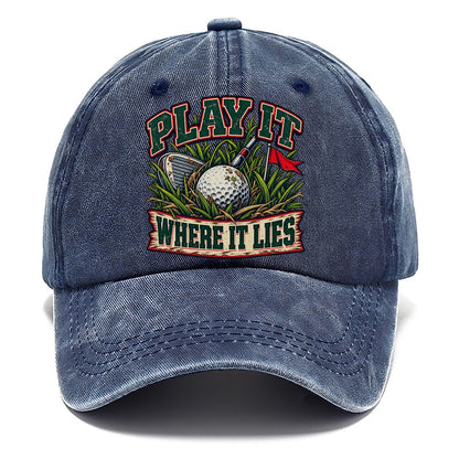 Play It Where It Lies Golf Life Classic Cap – Twilight Navy