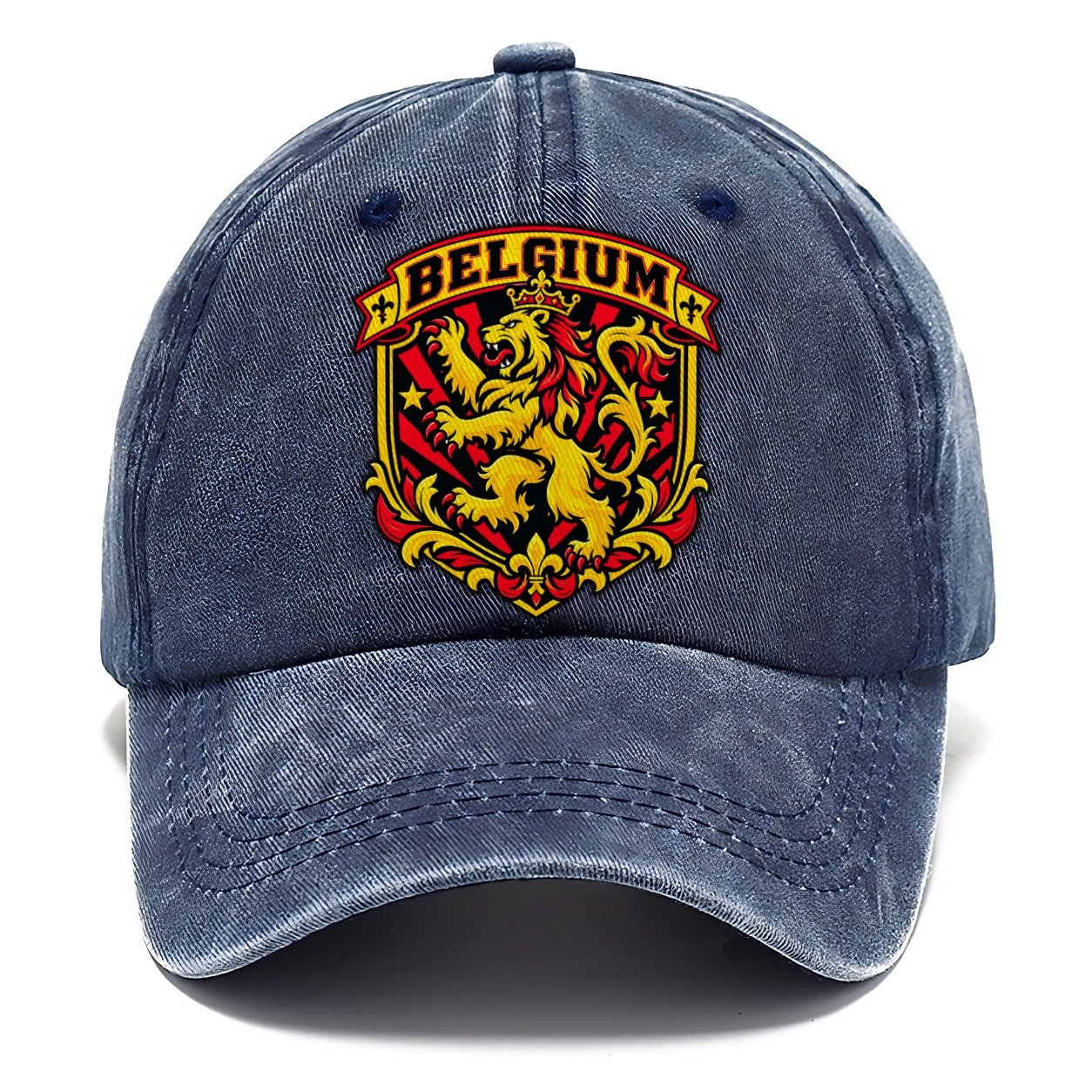 Belgium Retro Badge Country Logos Classic Cap – Twilight Navy