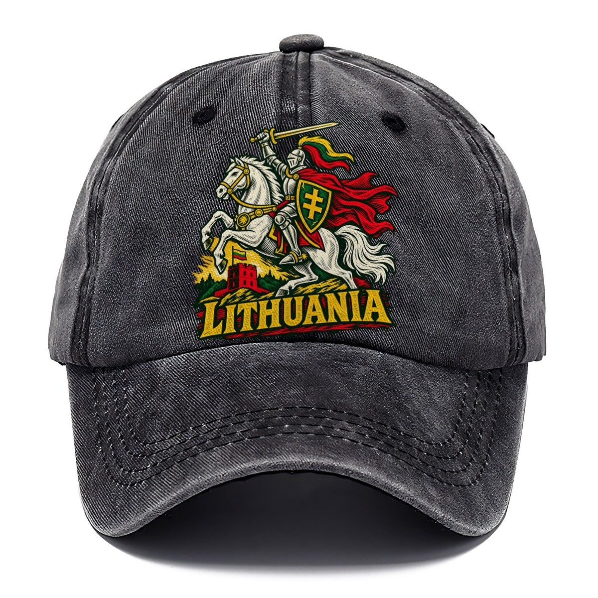 Lithuania Woodcut Badge Classic Cap – Graphite