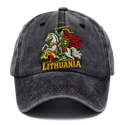 Lithuania Woodcut Badge Classic Cap – Graphite