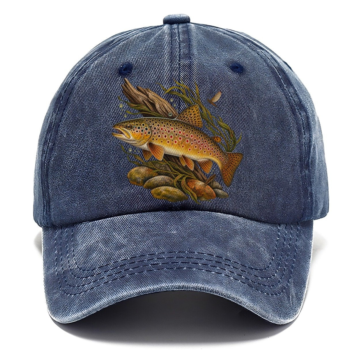 Brown Trout Specimen Study Fishing Club Classic Cap – Twilight Navy