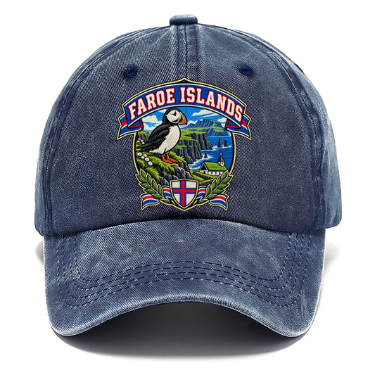 Faroe Islands Retro Badge Country Logos Classic Cap – Twilight Navy