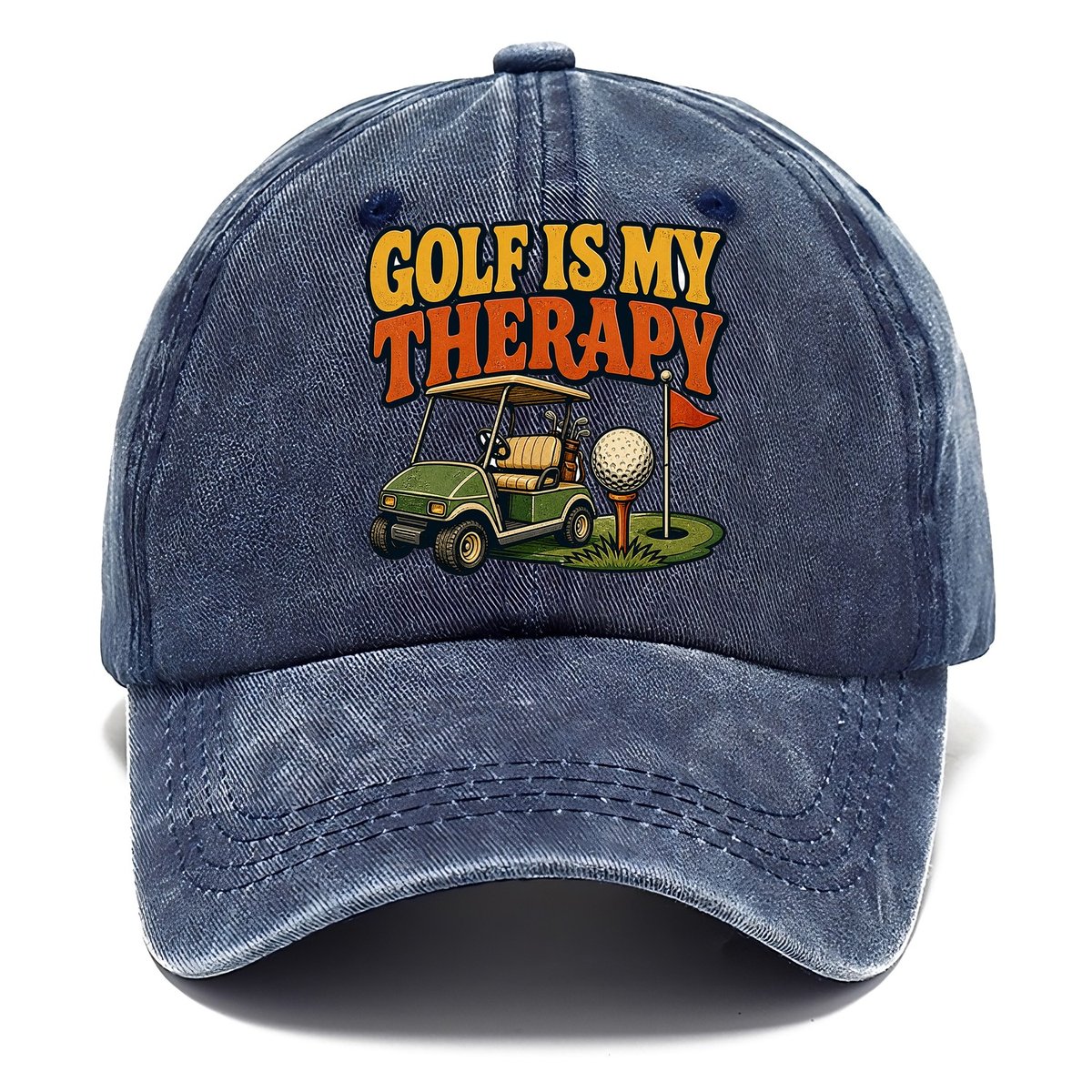 Golf Is My Therapy Classic Cap – Twilight Navy