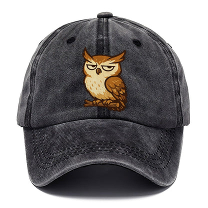 Grumpy Owl on Branch Classic Cap – Graphite