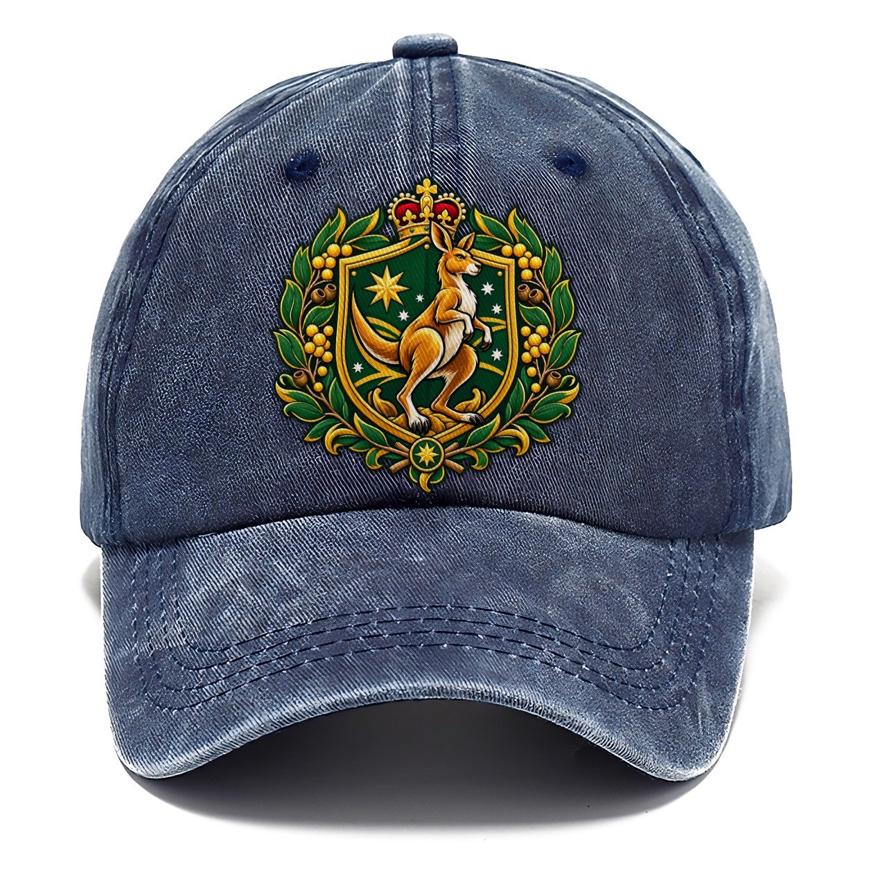 Australia Heraldic Crest Country Logos Classic Cap – Twilight Navy