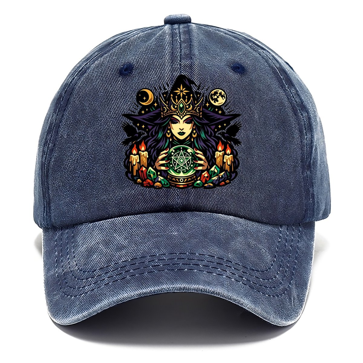 Mystic Witch Priestess Crystal Classic Cap – Twilight Navy