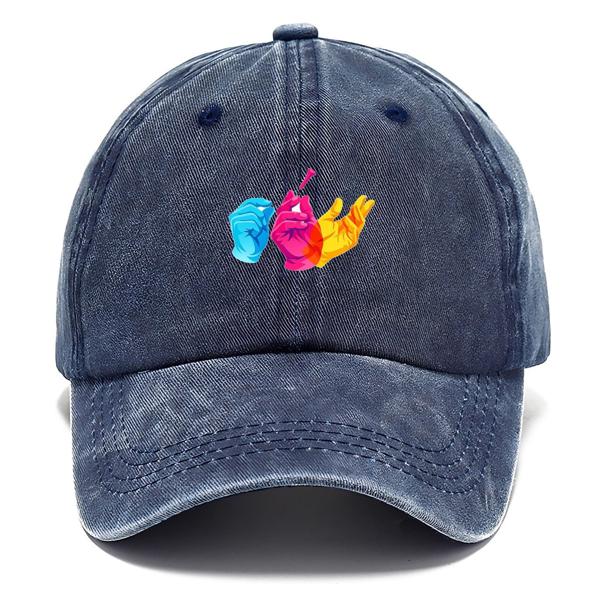 Golf Tee Hand Signs Classic Cap – Twilight Navy