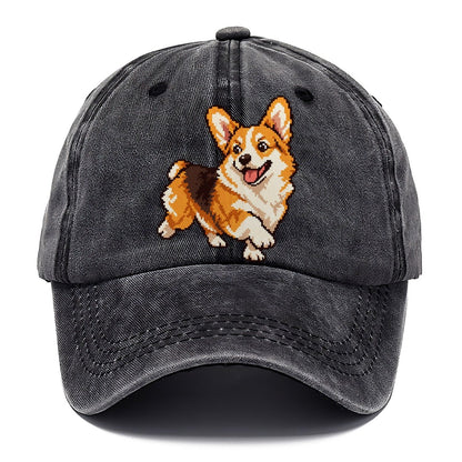 Pixel Art Corgi Classic Cap – Graphite