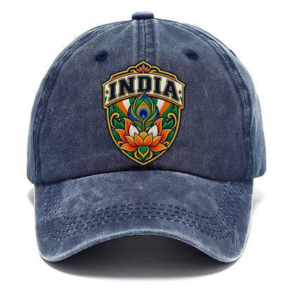 India Retro Badge Country Logos Classic Cap – Twilight Navy