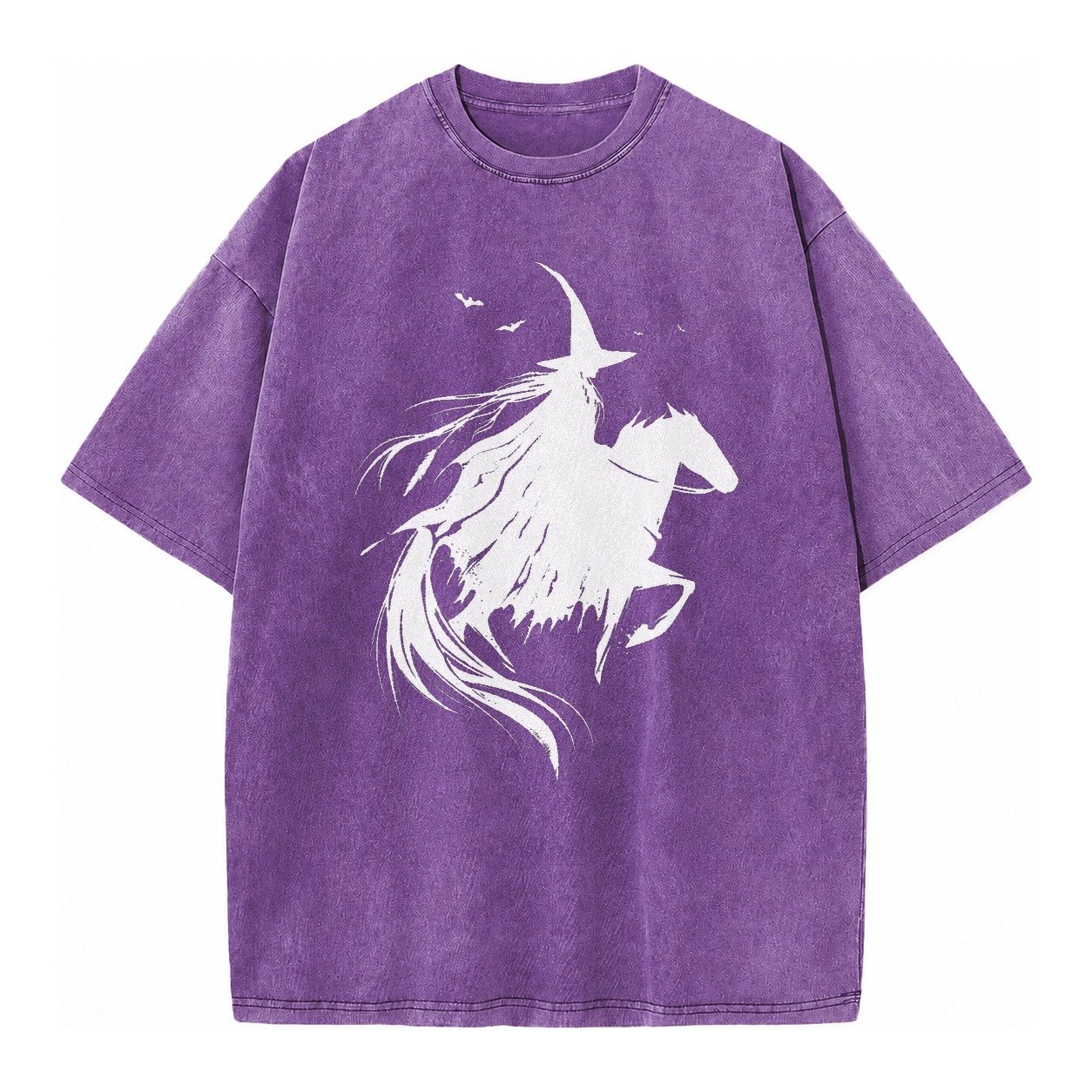 Witch On Horse Vintage T-shirt – Purple