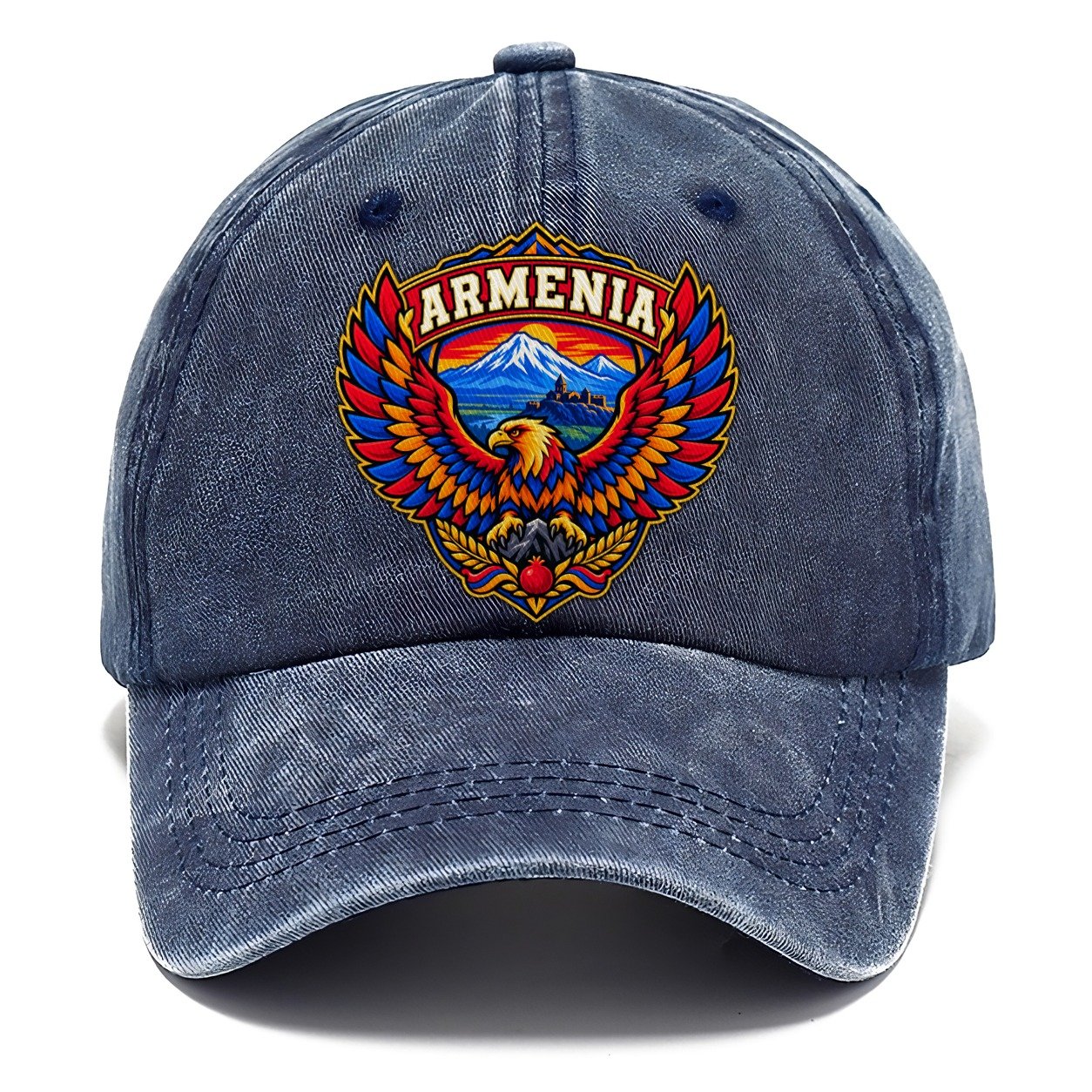 Armenia Retro Badge Country Logos Classic Cap – Twilight Navy