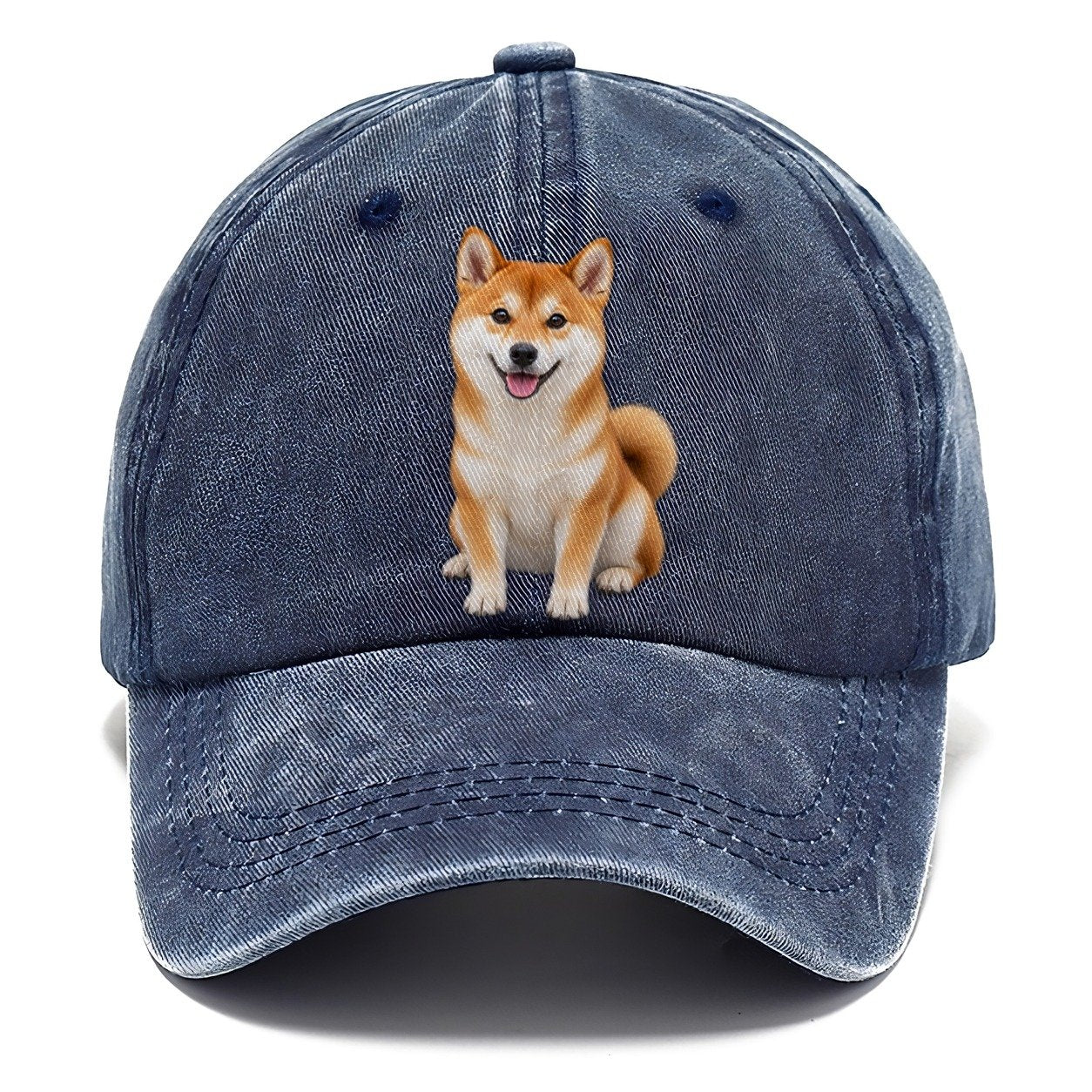 Shiba Inu Sitting Top Breeds Classic Cap – Twilight Navy
