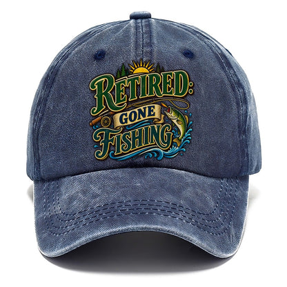 Retired Gone Fishing Retired Living Classic Cap – Twilight Navy