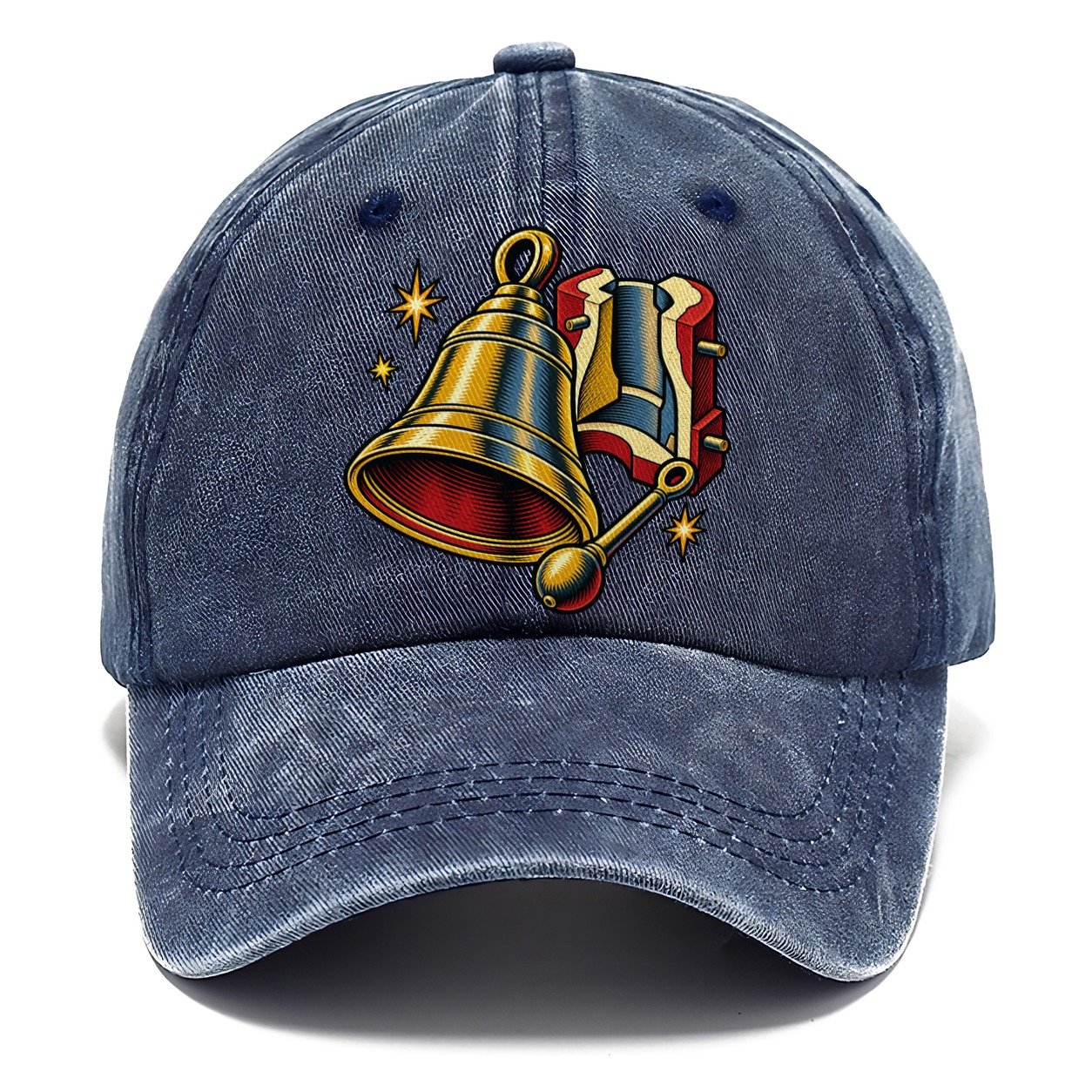 Bellfounder Handbell Mould And Clapper Uk Culture Heritage Classic Cap – Twilight Navy