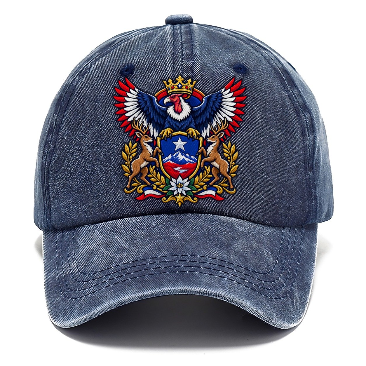 Chile Heraldic Crest Country Logos Classic Cap – Twilight Navy