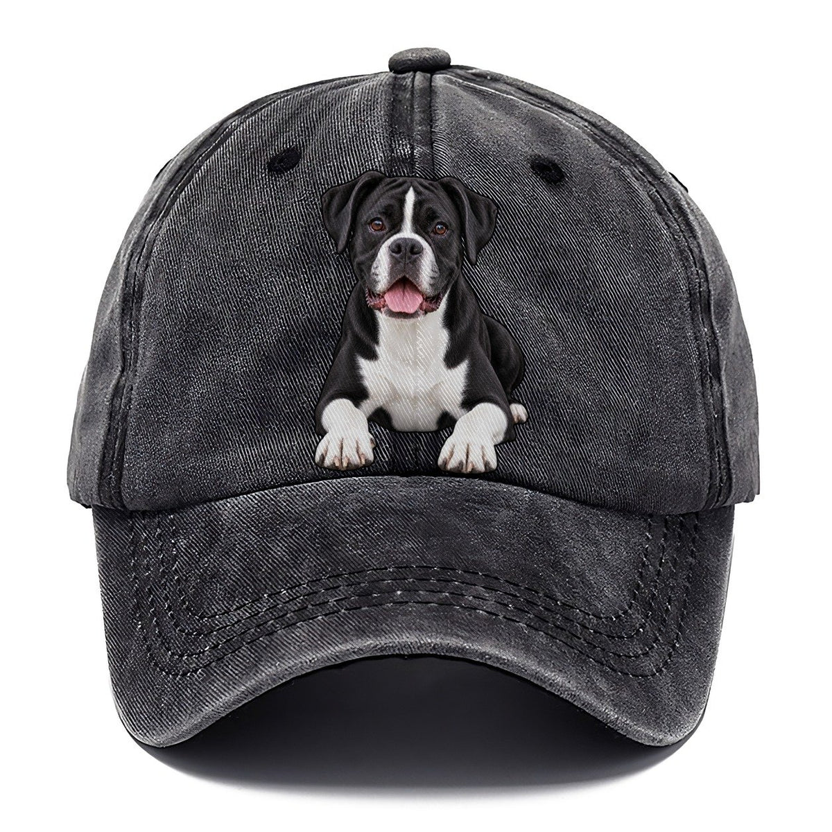 Black And White Boxer Classic Cap – Graphite