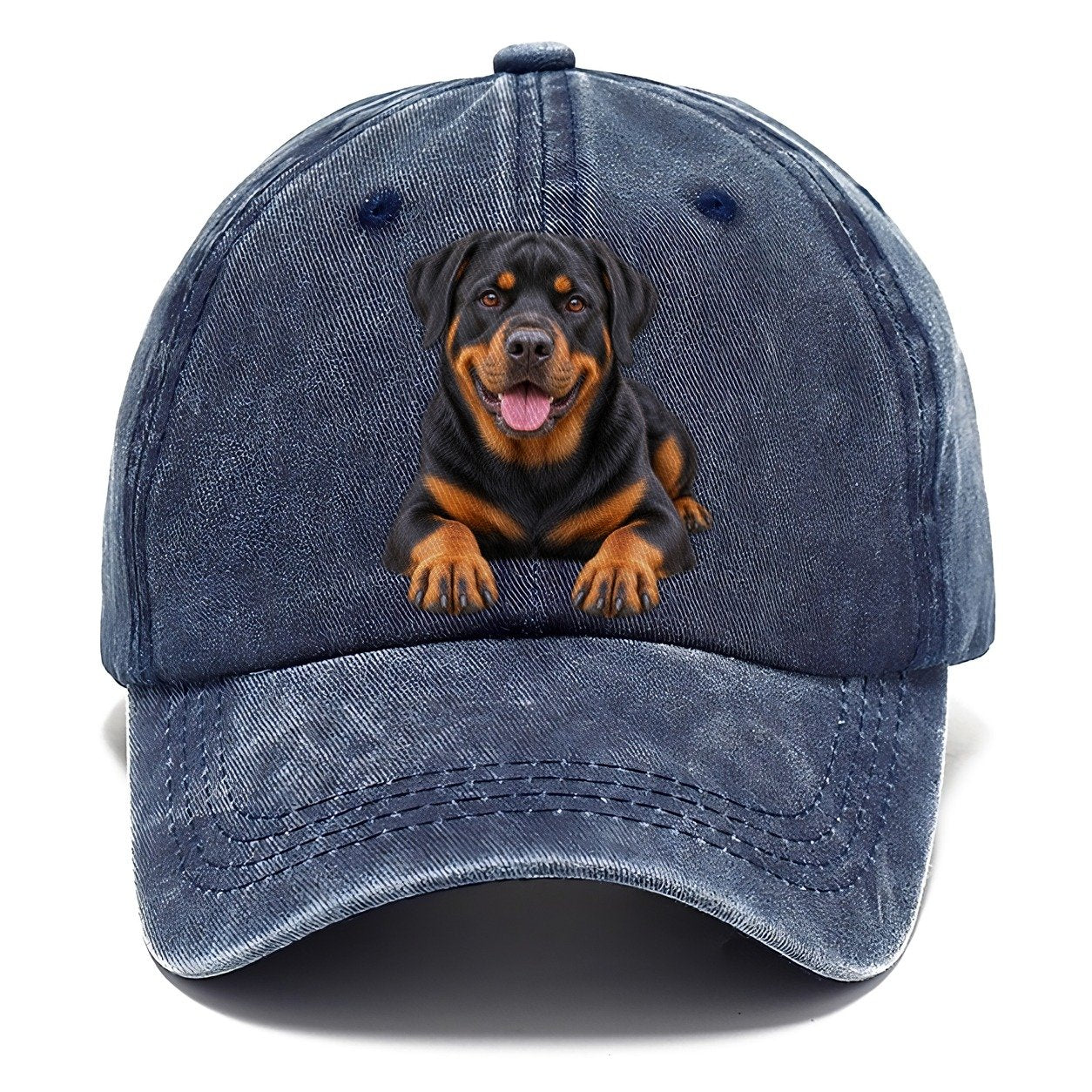 Rottweiler Lying Down Top Breeds Classic Cap – Twilight Navy