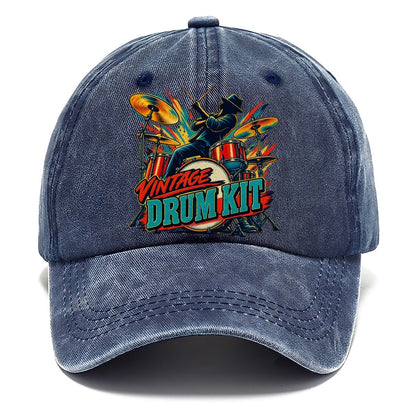 Vintage Drum Kit Music Instruments Classic Cap – Twilight Navy
