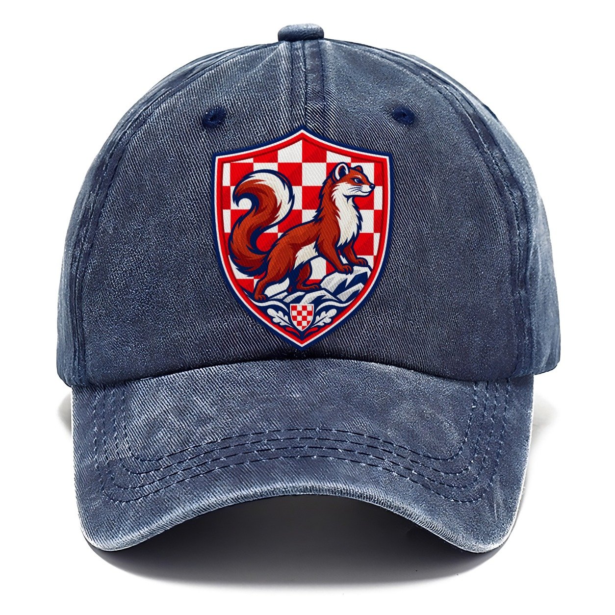 Croatia Minimal Emblem Country Logos Classic Cap – Twilight Navy