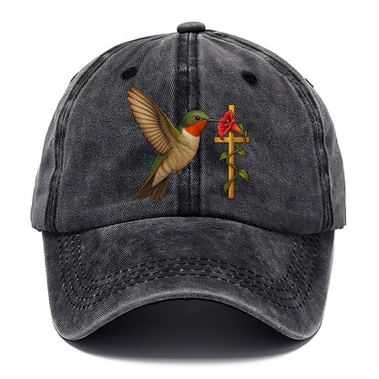 Hummingbird With Cross Classic Cap – Graphite