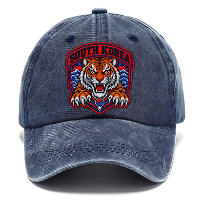 South Korea Retro Badge Country Logos Classic Cap – Twilight Navy