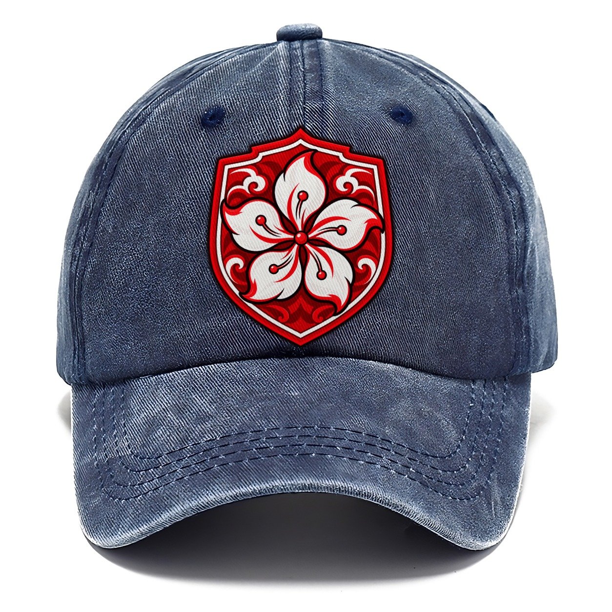 Hong Kong Minimal Emblem Country Logos Classic Cap – Twilight Navy
