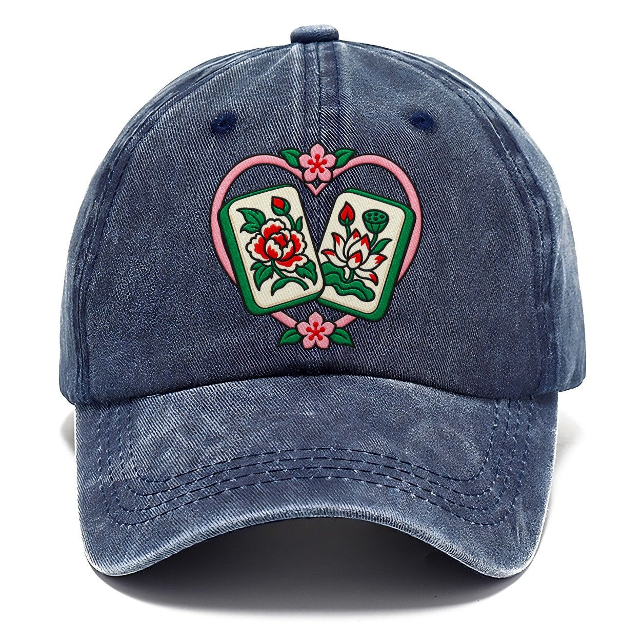 Lucky Pair Mahjong Game Night Classic Cap – Twilight Navy