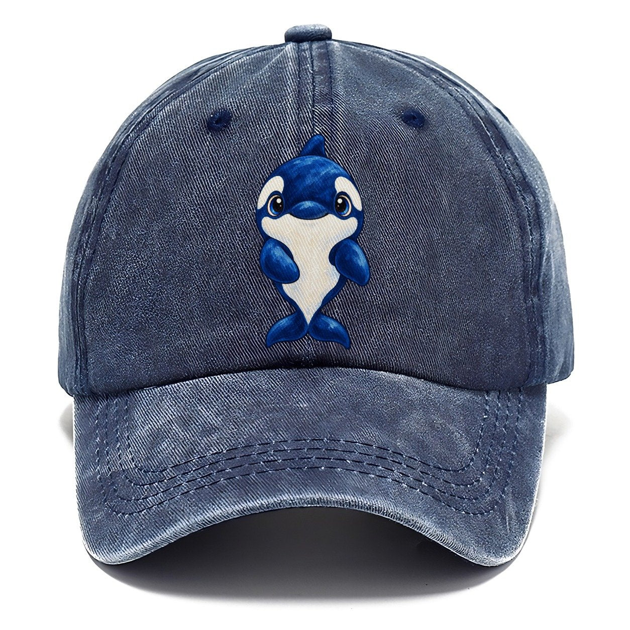 Orca Front Splash Sea Sprite Classic Cap – Twilight Navy