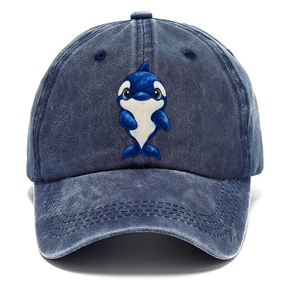 Orca Front Splash Sea Sprite Classic Cap – Twilight Navy