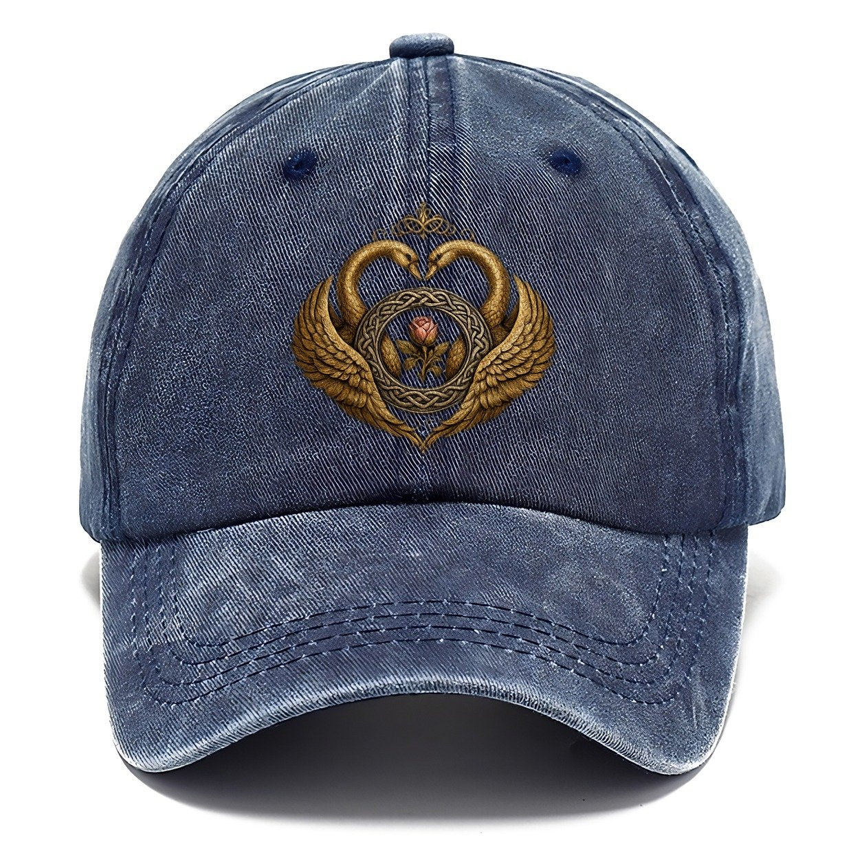 Claddagh Symbol Washed Classic Cap – Twilight Navy