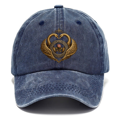 Claddagh Symbol Washed Classic Cap – Twilight Navy