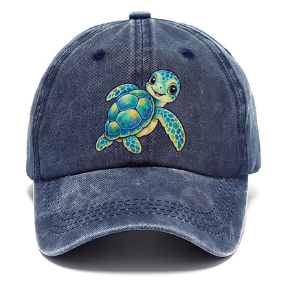 Sea Turtle Shell Turn Sea Sprite Classic Cap – Twilight Navy