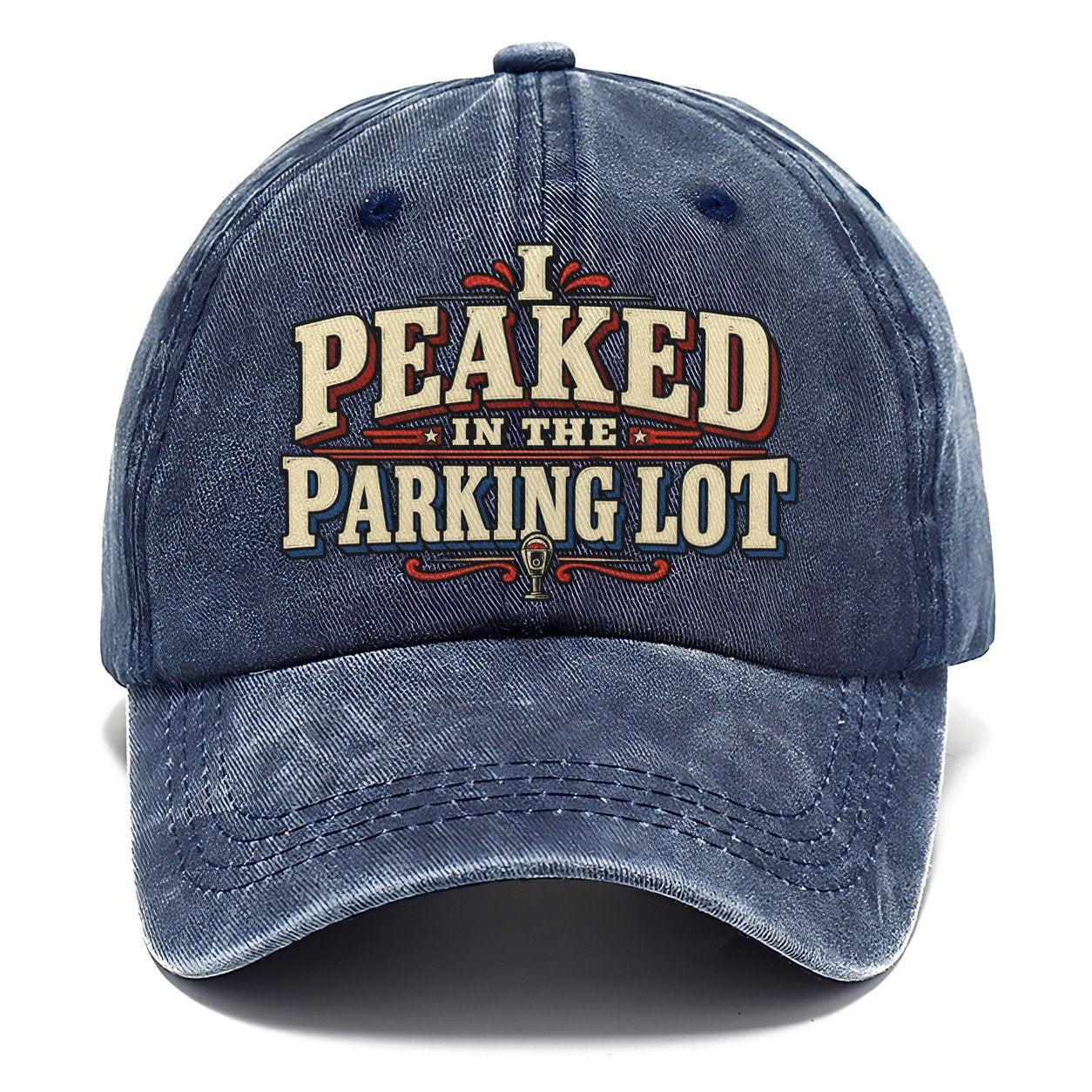 I Peaked In The Parking Lot American Wit Classic Cap – Twilight Navy