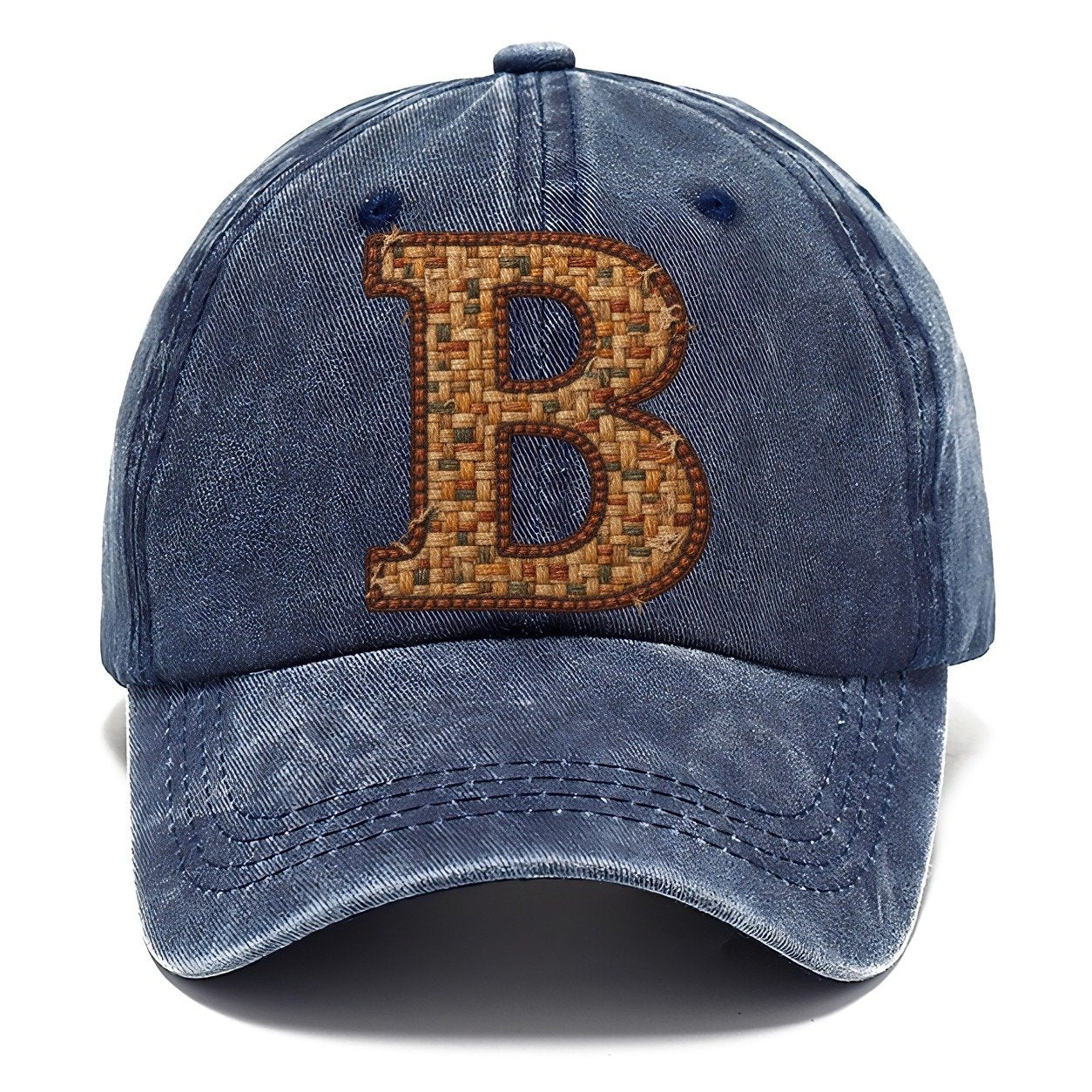 Woven Tweed B Monogram Classic Cap – Twilight Navy