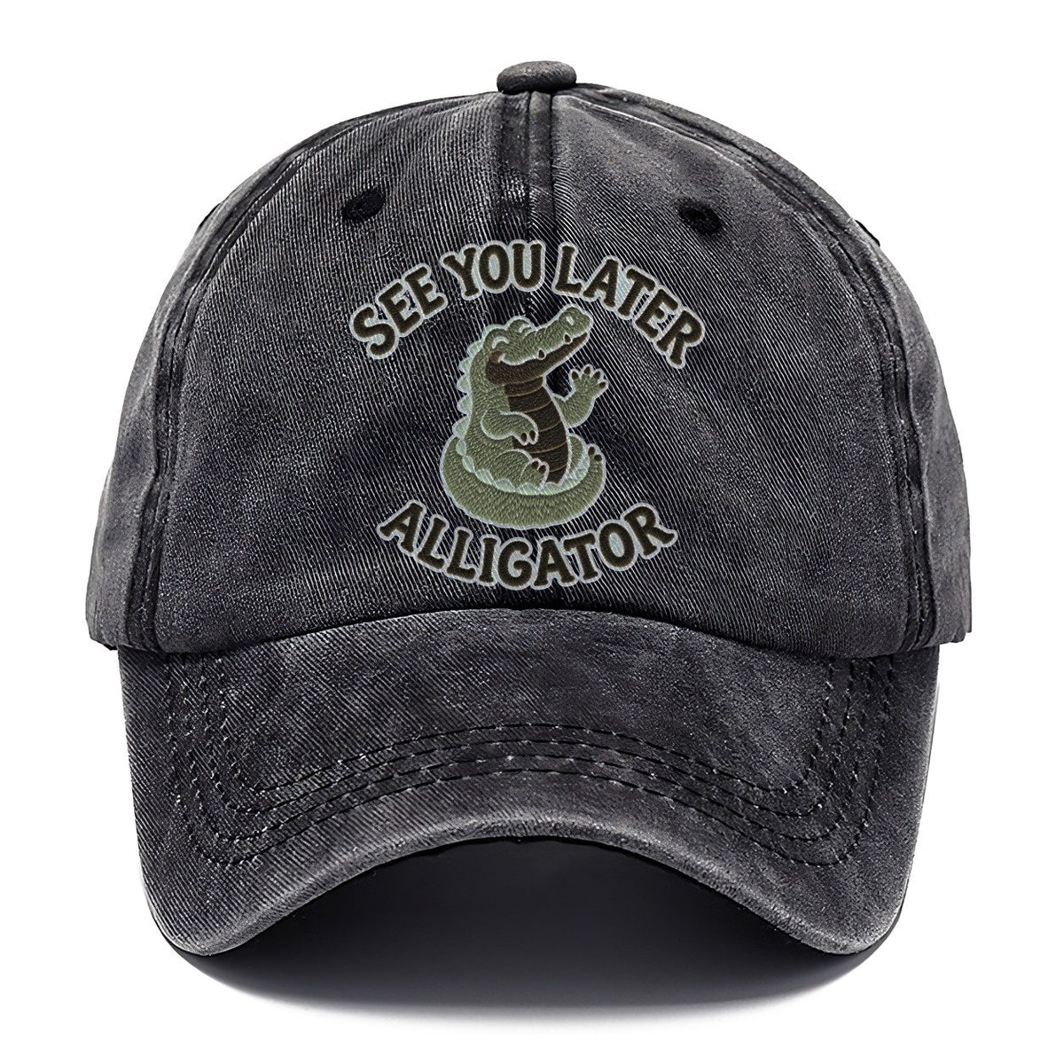 Alligator Animal Puns Classic Cap – Graphite