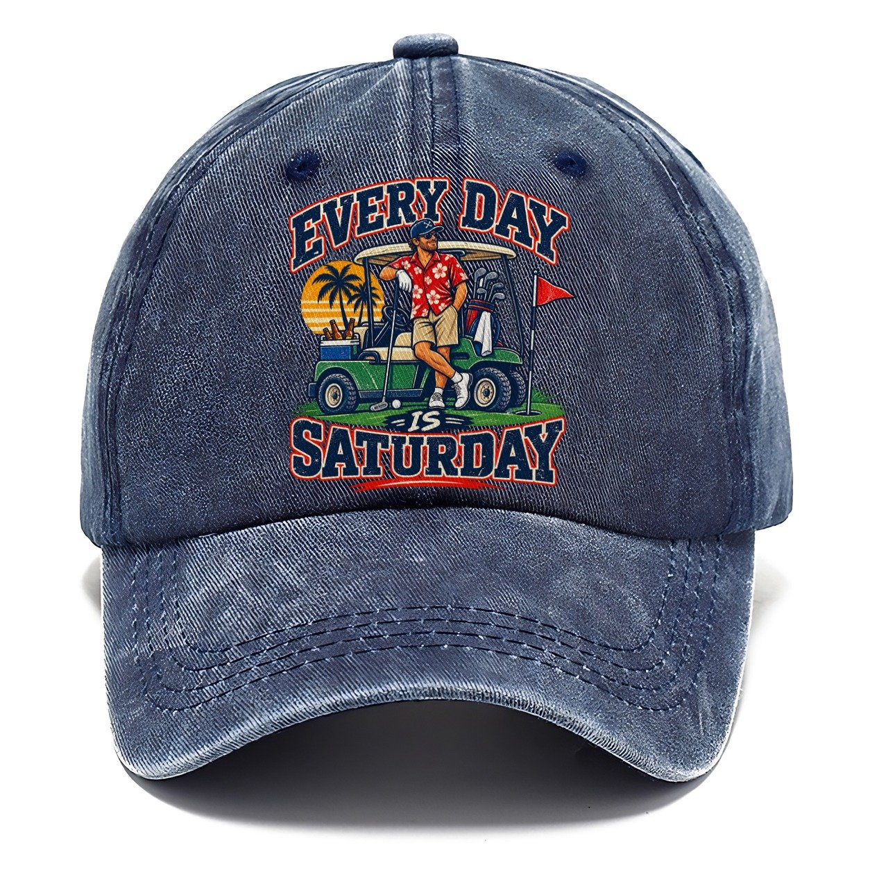 Every Day Is Saturday Golf Life Classic Cap – Twilight Navy