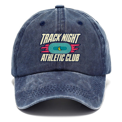 Track Night Athletic Club 90S Running Clubs Classic Cap – Twilight Navy