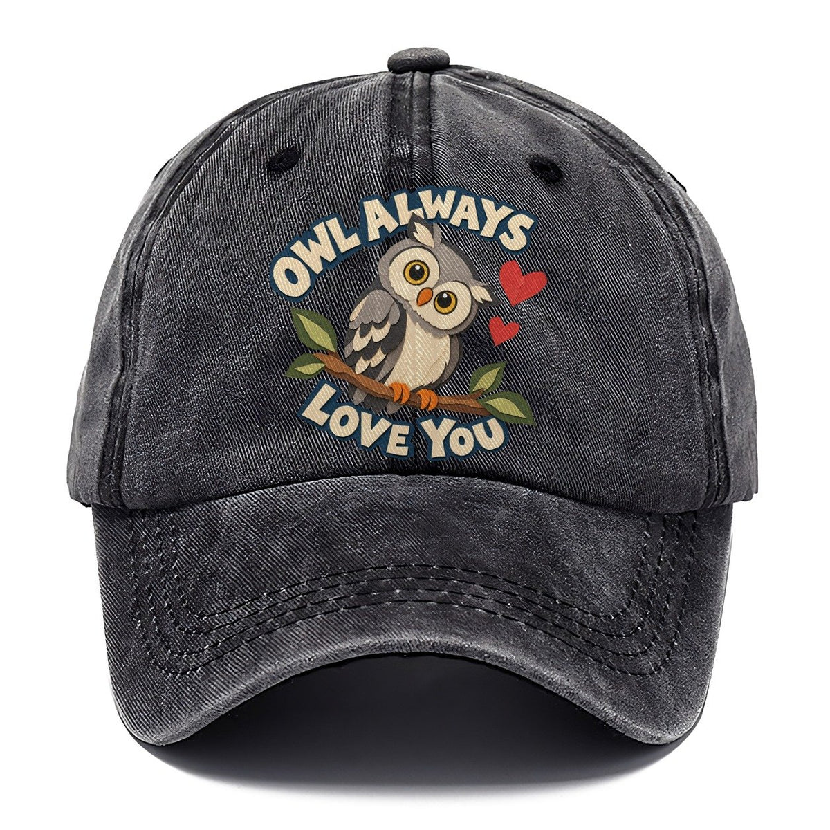 Cut-Paper Owl Animal Puns Classic Cap – Graphite