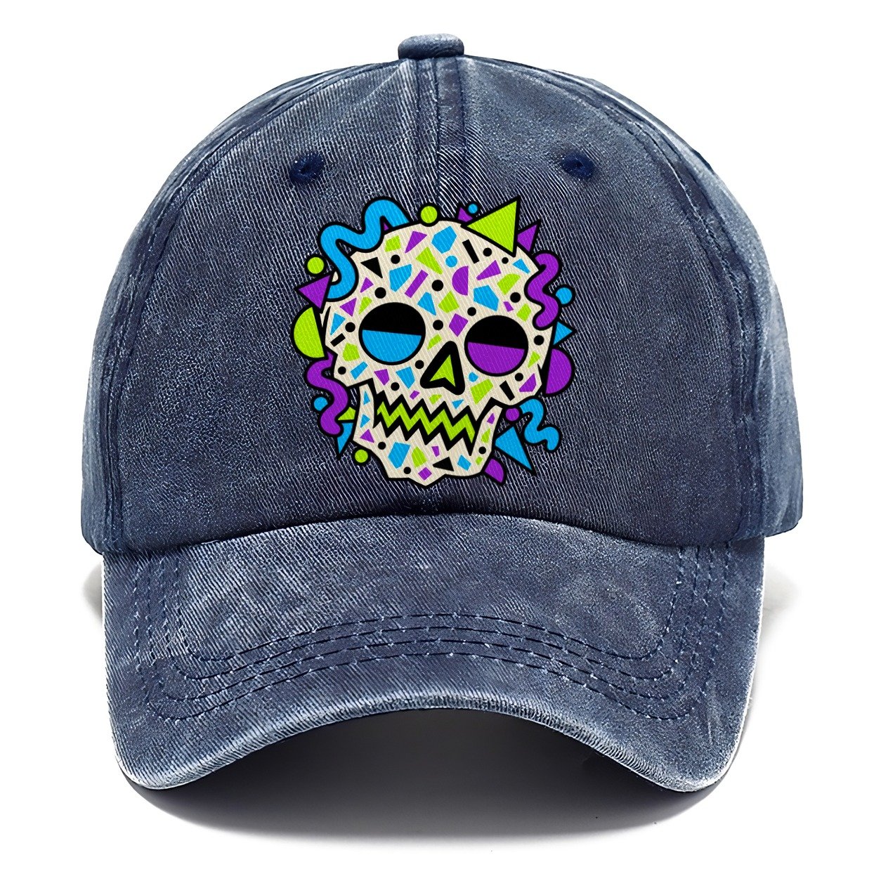 Confetti Skull Crazy Styles Classic Cap – Twilight Navy