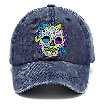 Confetti Skull Crazy Styles Classic Cap – Twilight Navy