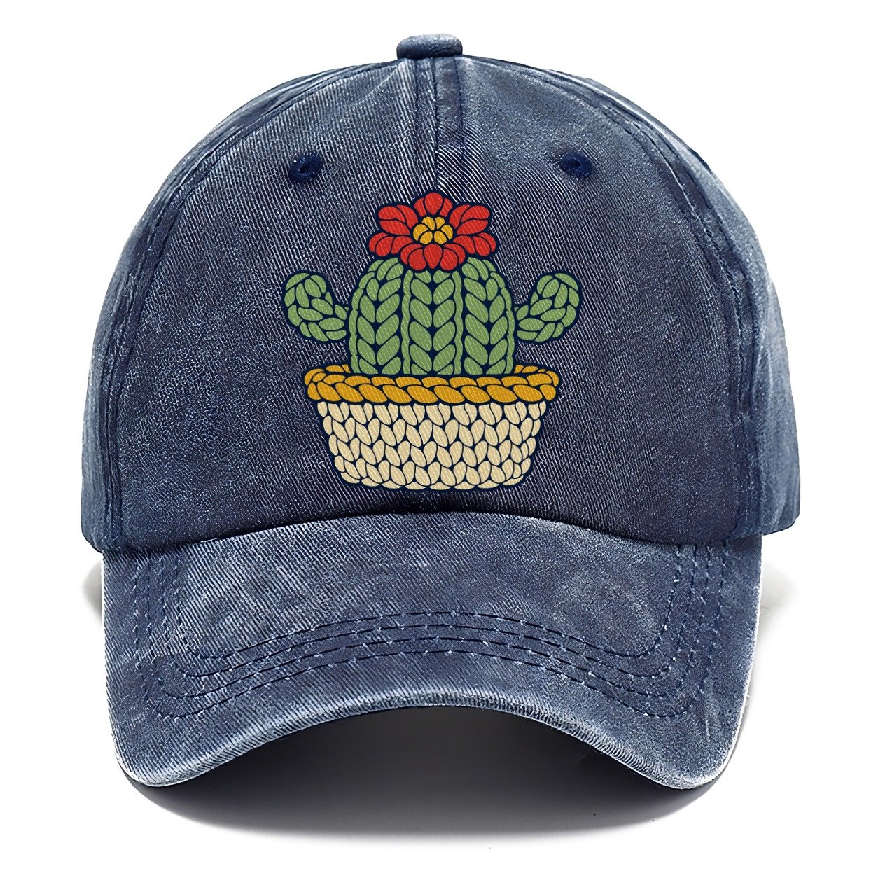 Crocheted Cactus Yarn Crafts Classic Cap – Twilight Navy