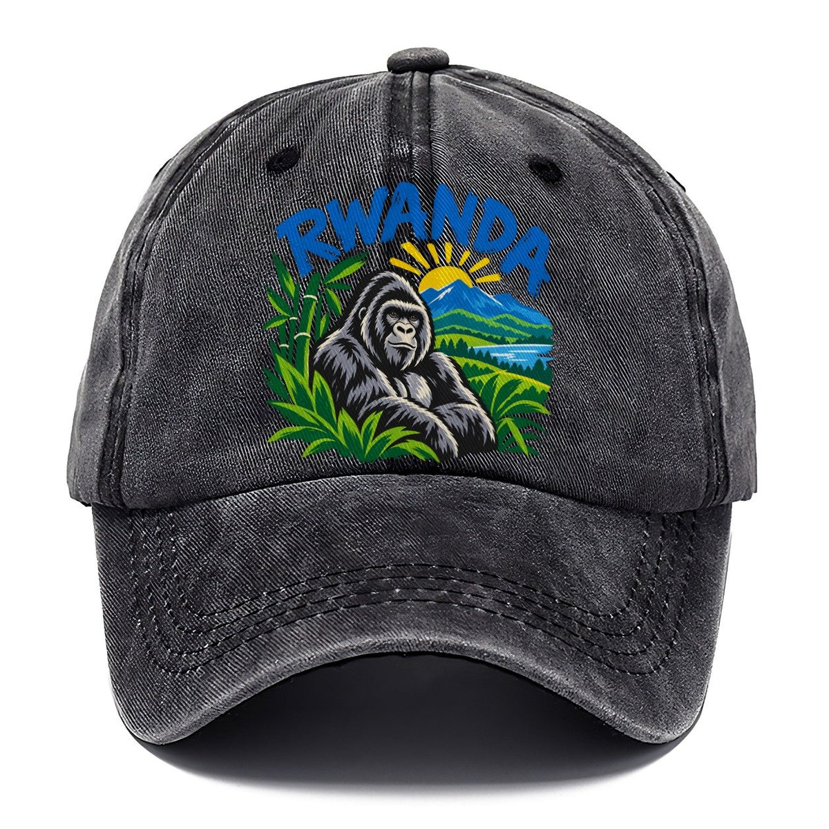 Rwanda Retro Badge Logo Classic Cap – Graphite