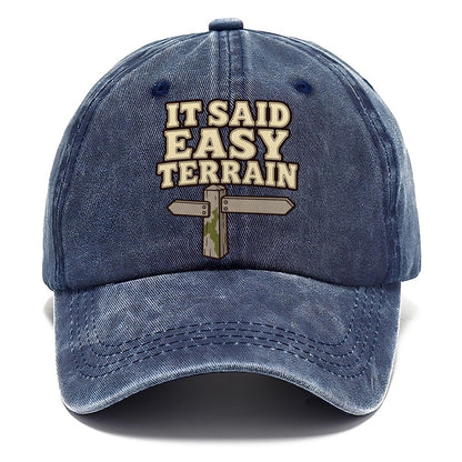 It Said Easy Terrain Geocaching Classic Cap – Twilight Navy